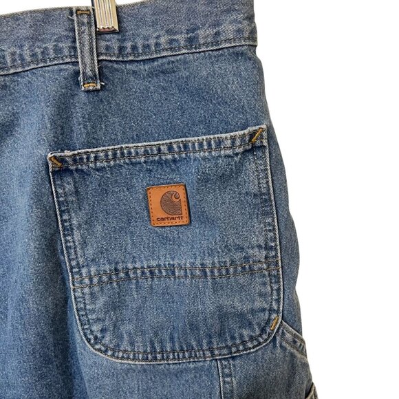 Carhartt Mens Denim Carpenter Work Shorts size 42 - Picture 7 of 8